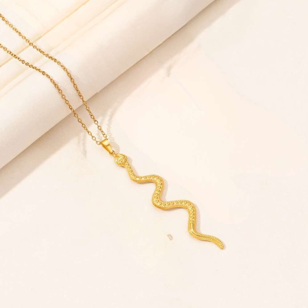 Collier Long Serpent femme