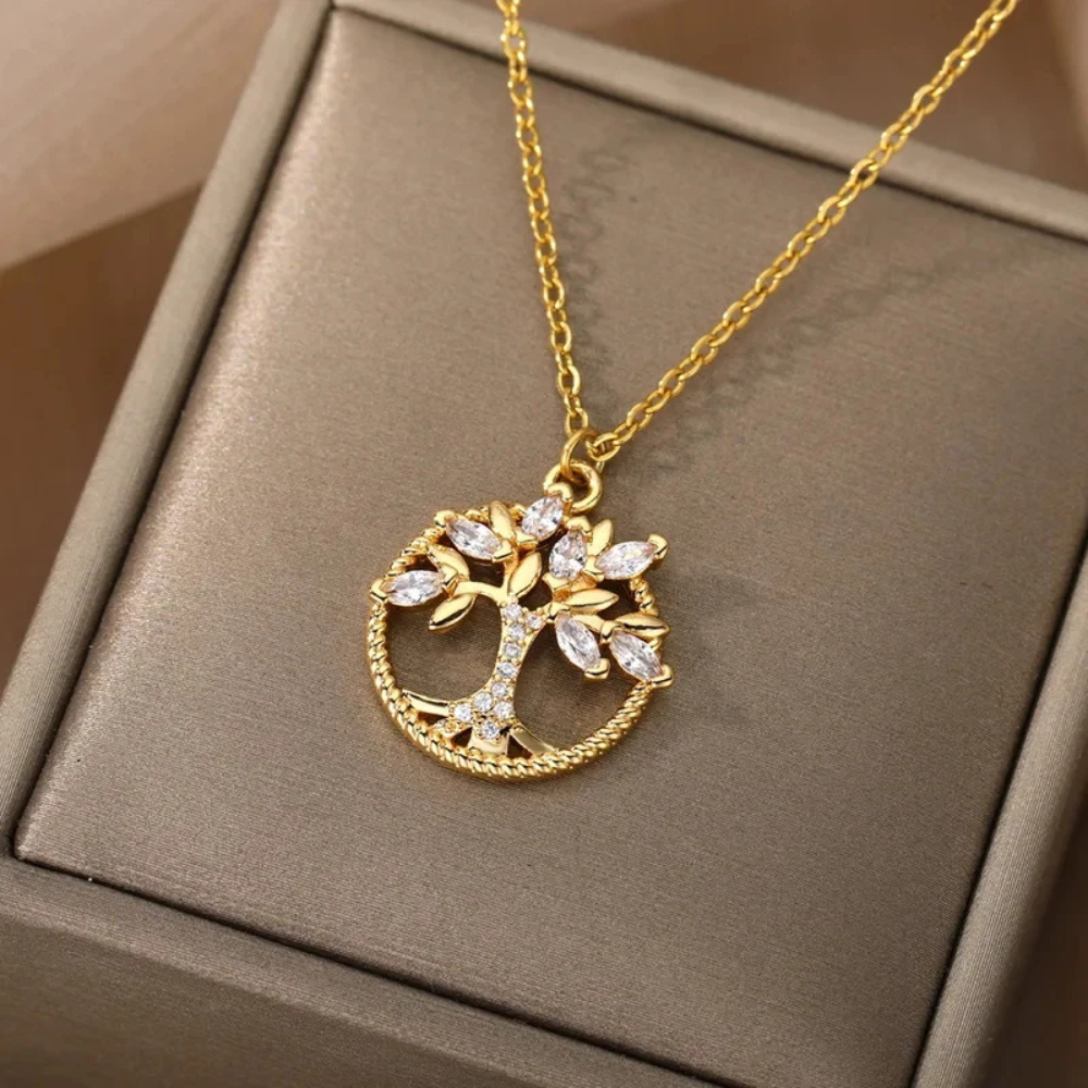 Collier Arbre de Vie doré