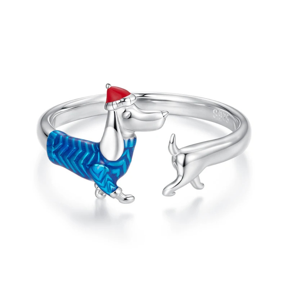 Bague Teckel Habillé