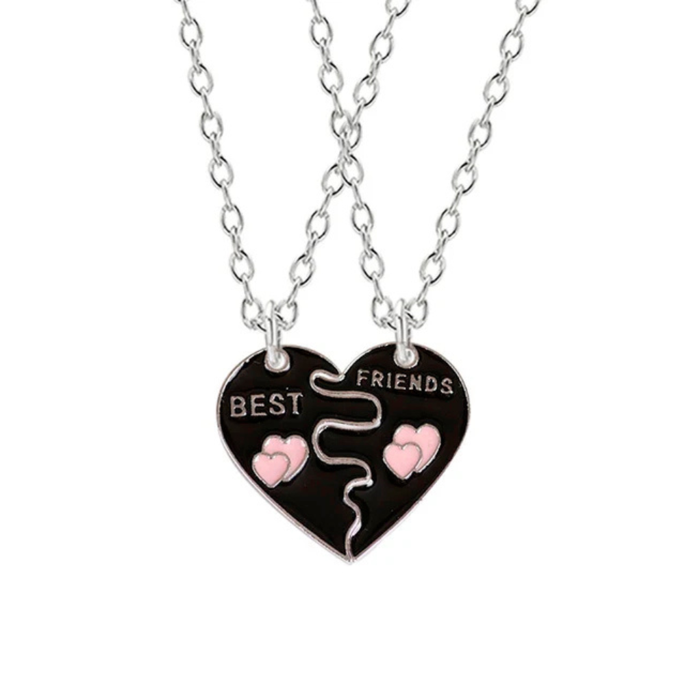 Collier Best Friends Cœur Noir