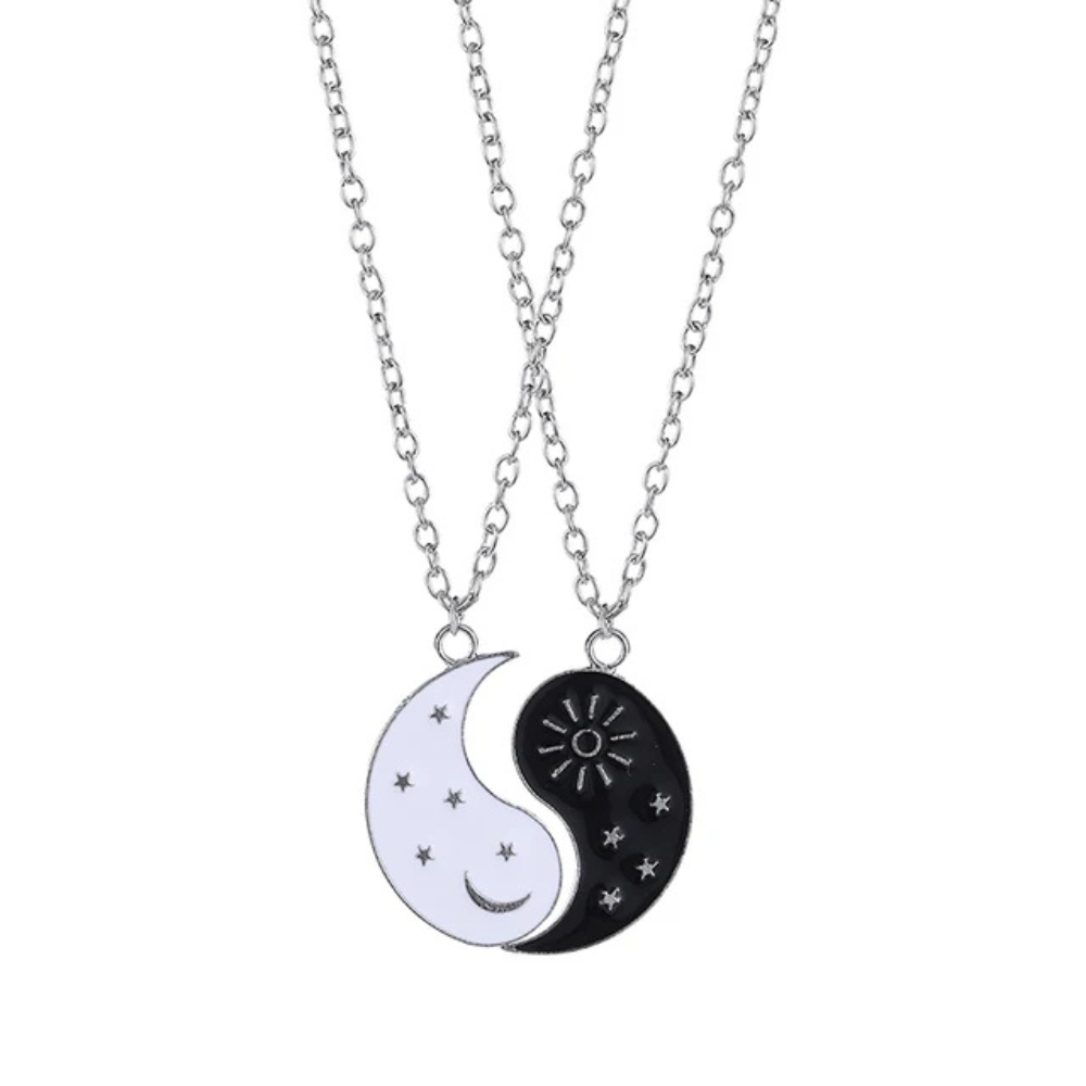 Collier Couple Lune et Soleil