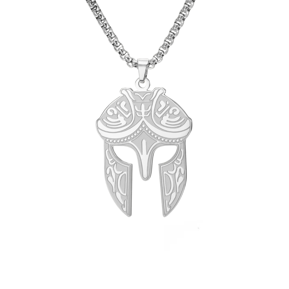 Collier Spartan Warrior argent