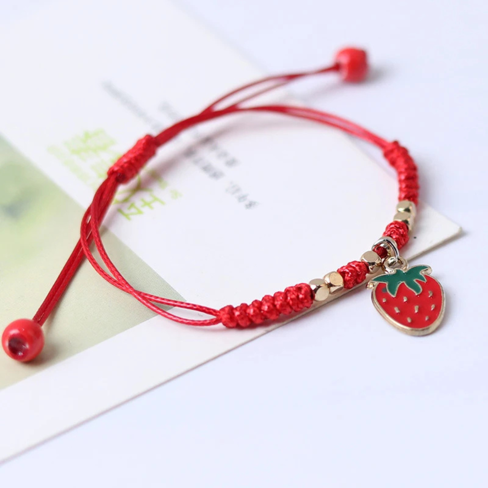 Bracelet Fraise tissu