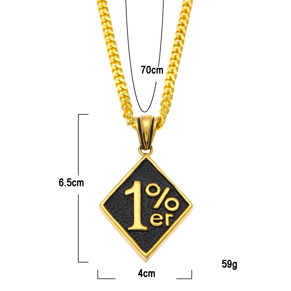 Collier 1% homme