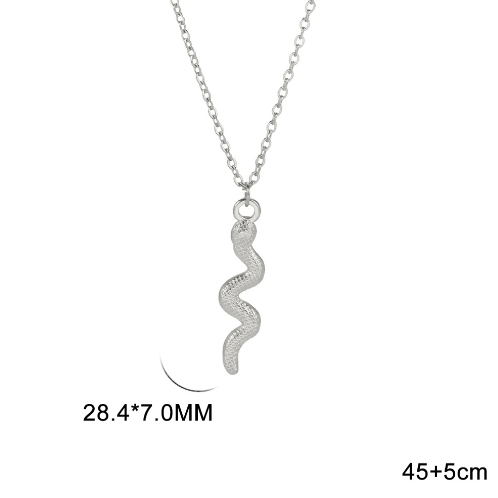 Collier Pendentif Petit Serpent femme argent