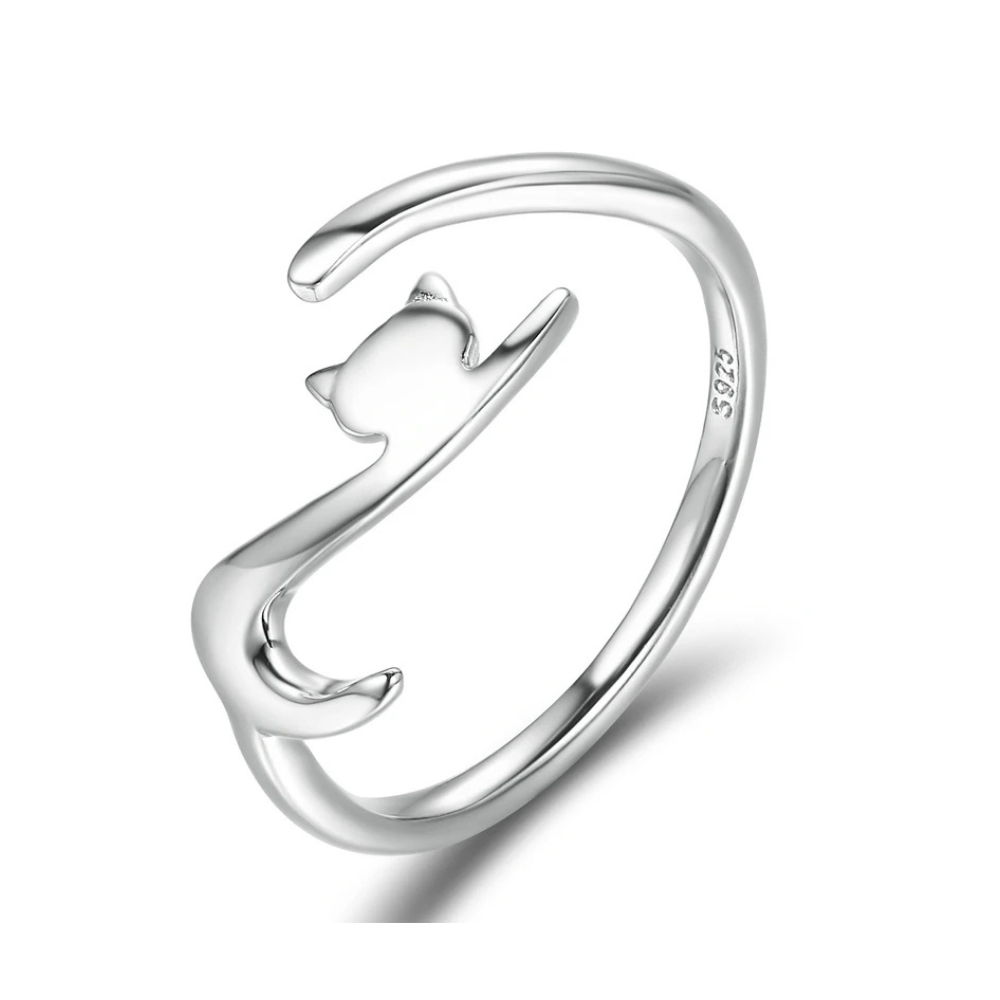 Bague Chat en Argent