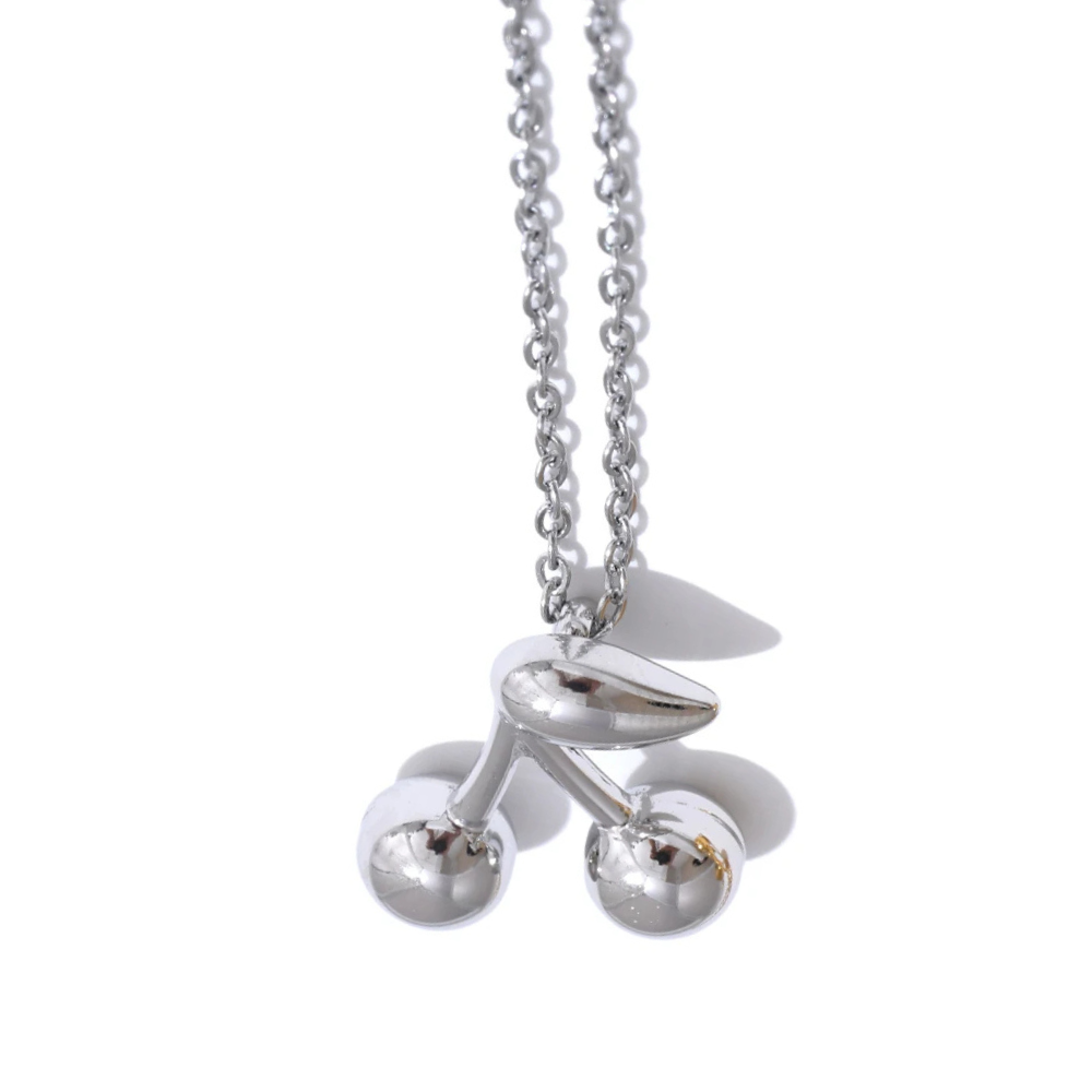 Collier Breloque Cerise argent