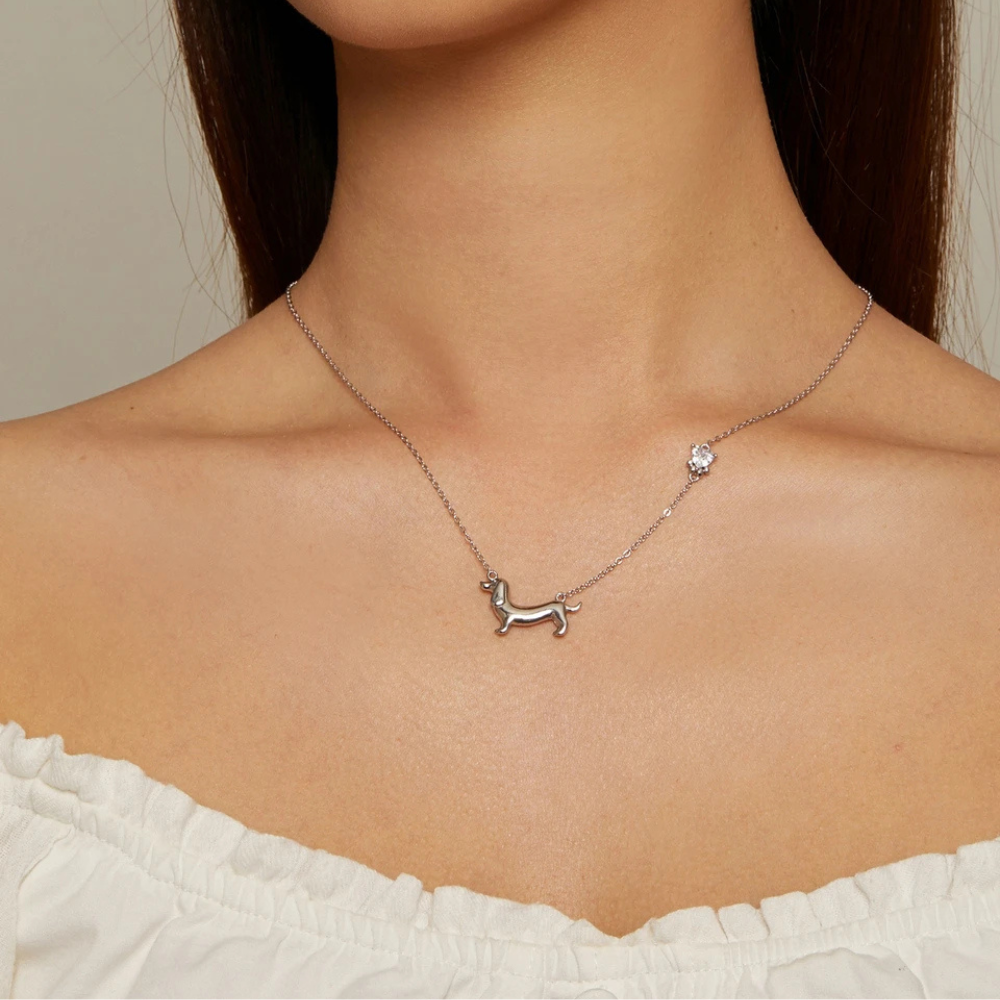 Collier Teckel Femme argent
