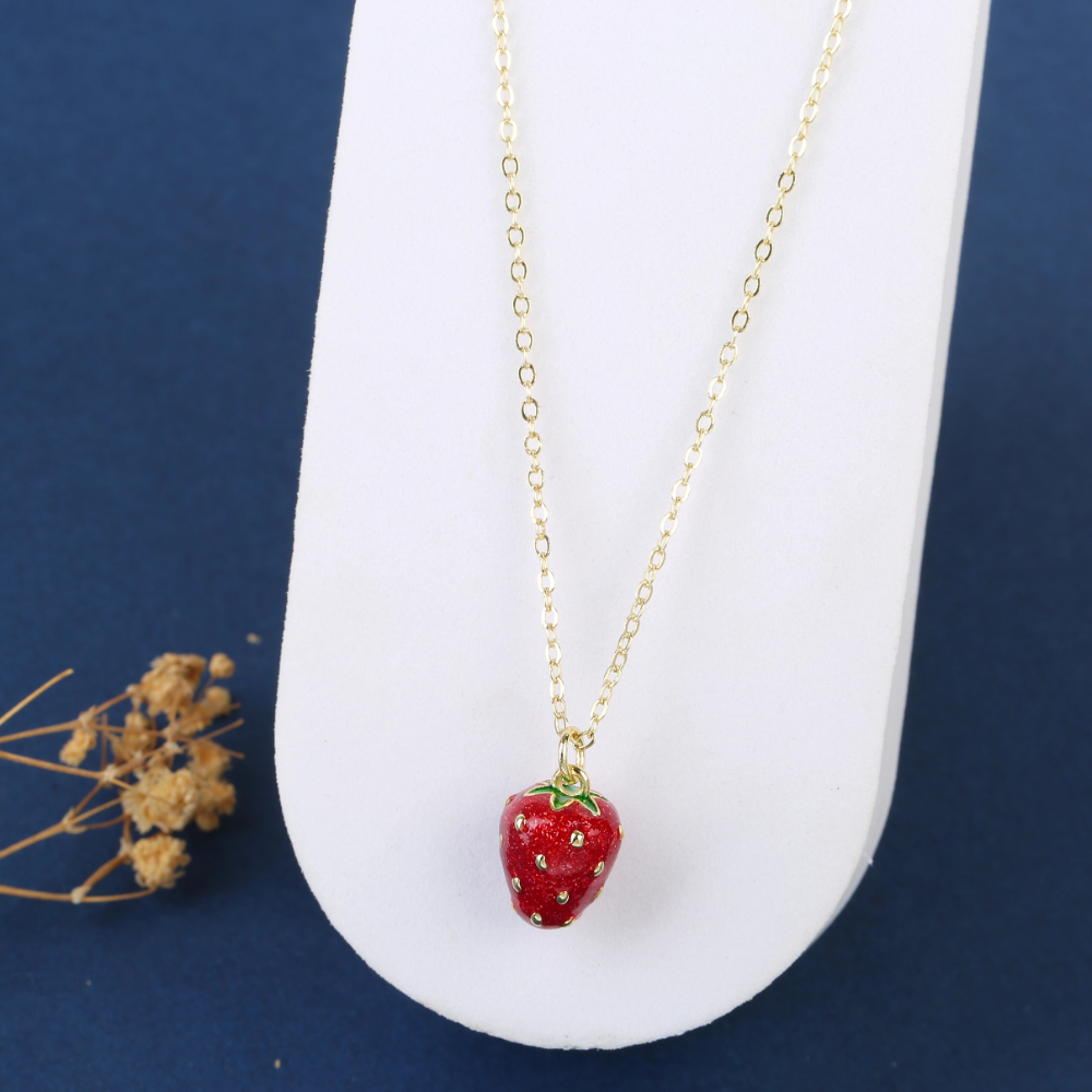 Collier Fraise Rouge