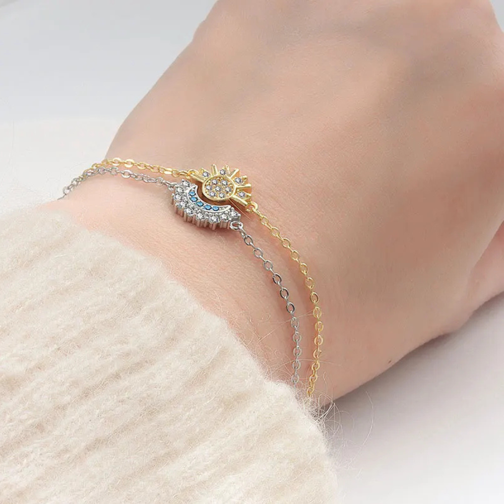 Bracelet Céleste Soleil et Lune femme