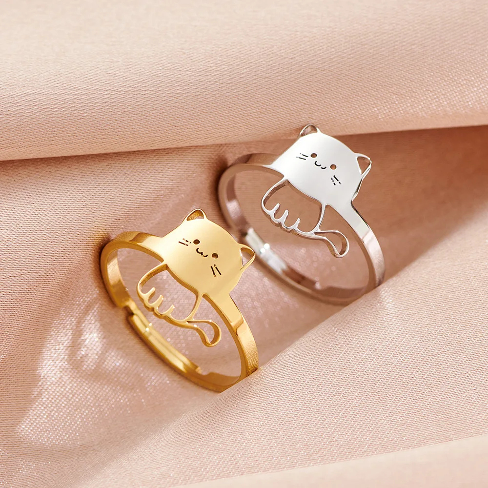 Bague Chat Mignon acier
