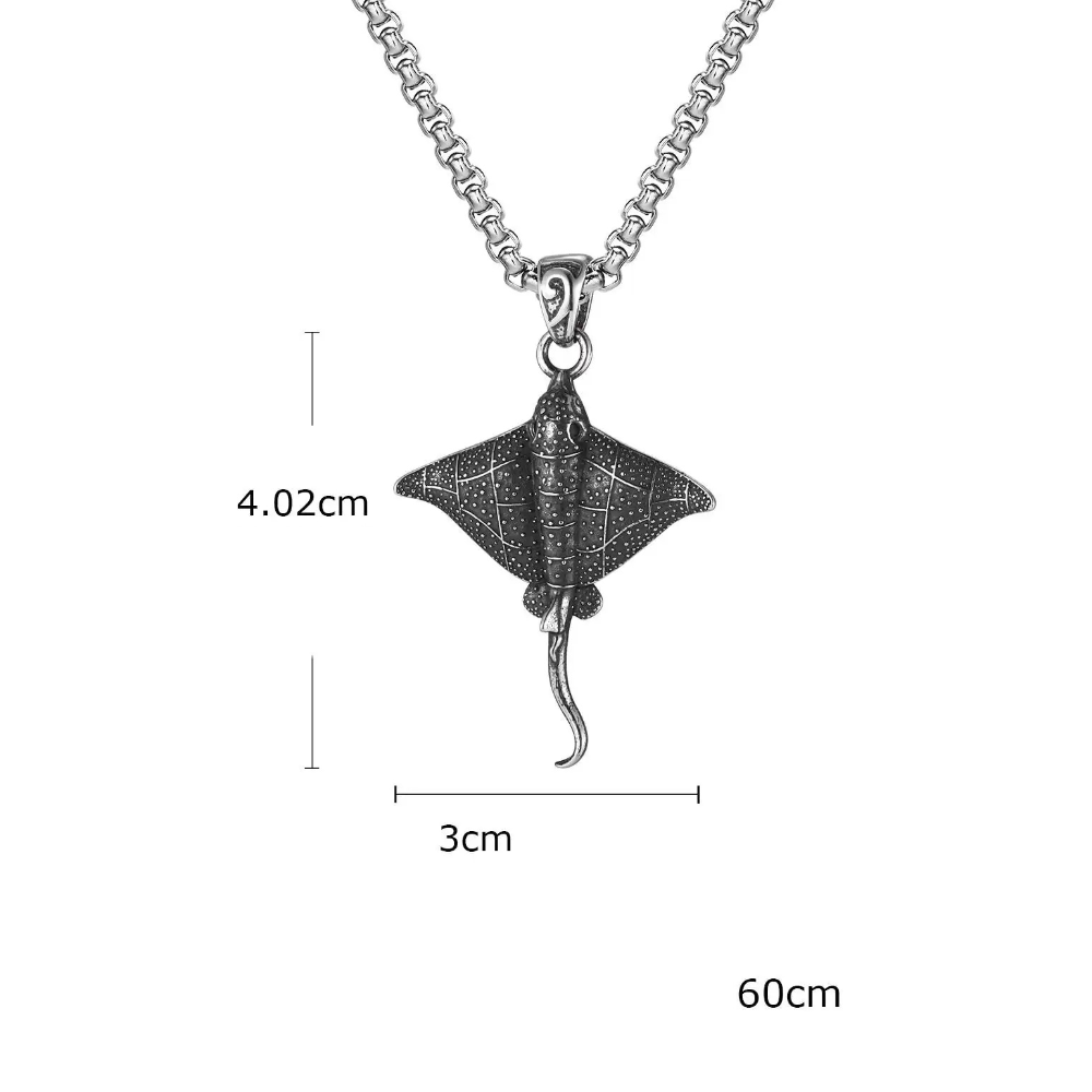 Collier Pendentif Raie Manta taille