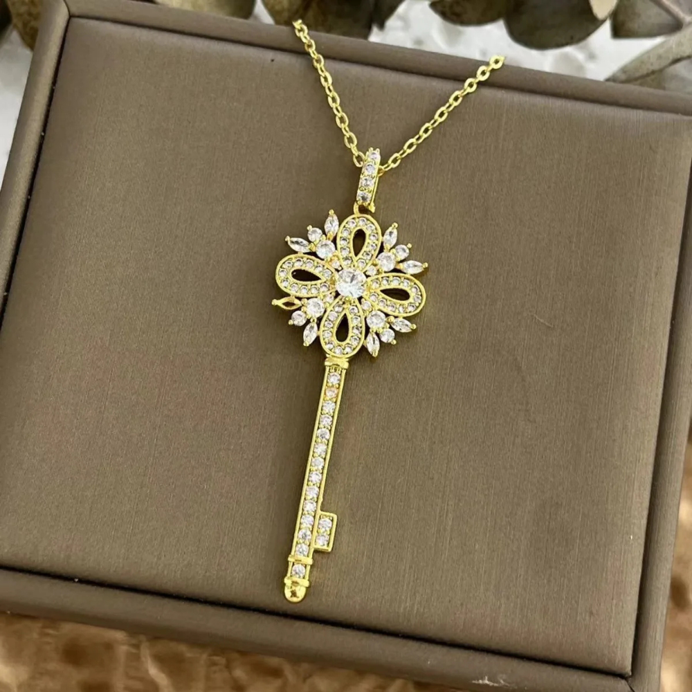 Collier Clé Diamant blanc