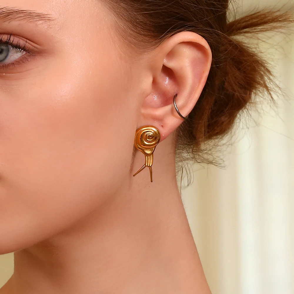 Boucles d'Oreilles Escargot or