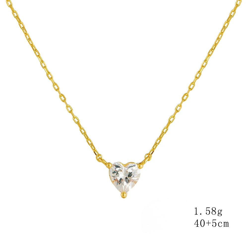 Collier Diamant Cœur taille