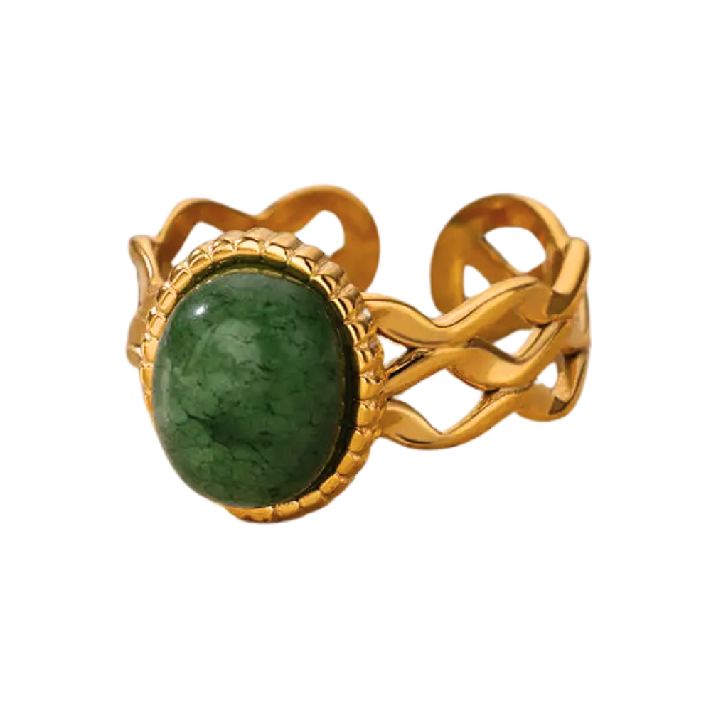 Bague Fantaisie Pierre Verte