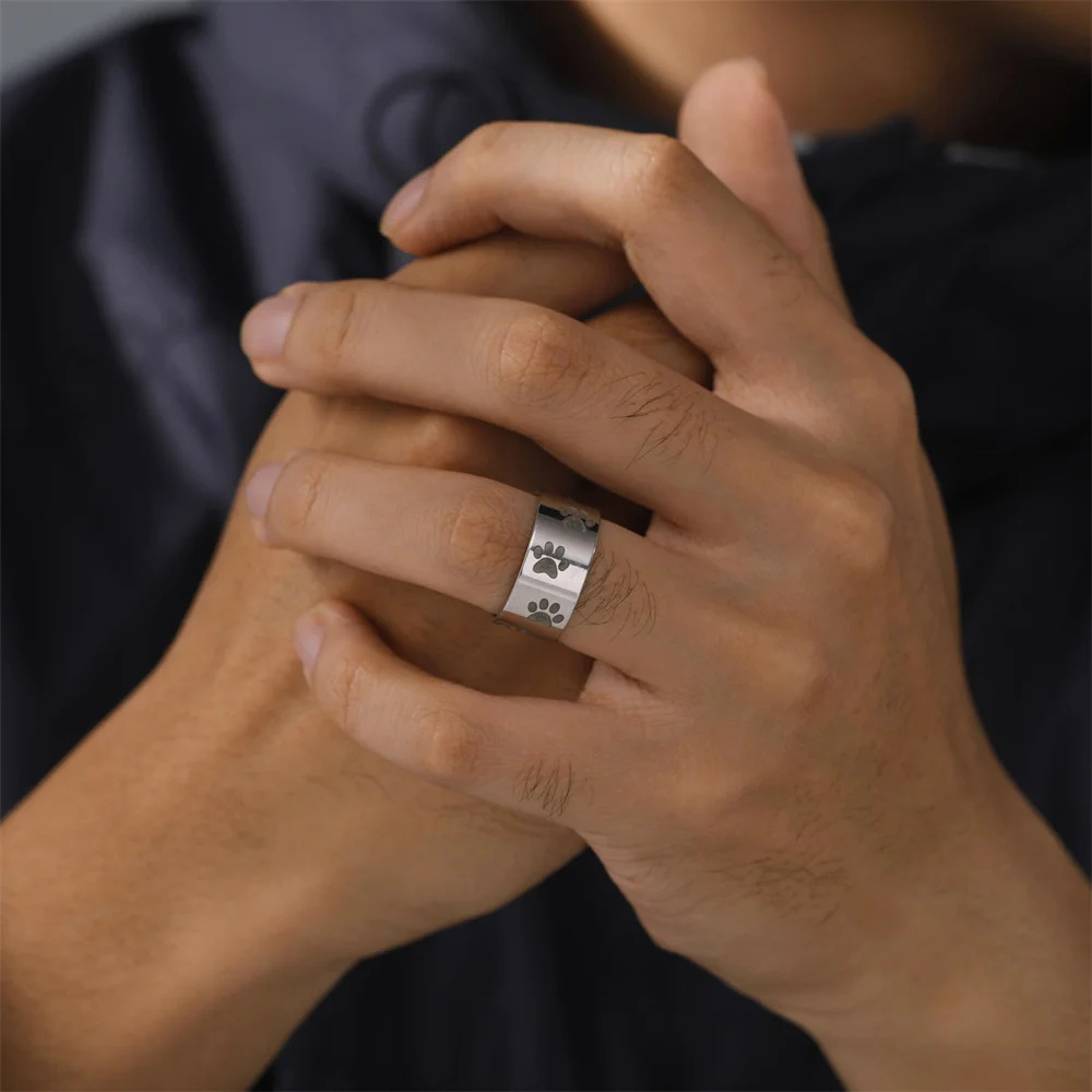 Bague Patte de Chien Homme argent
