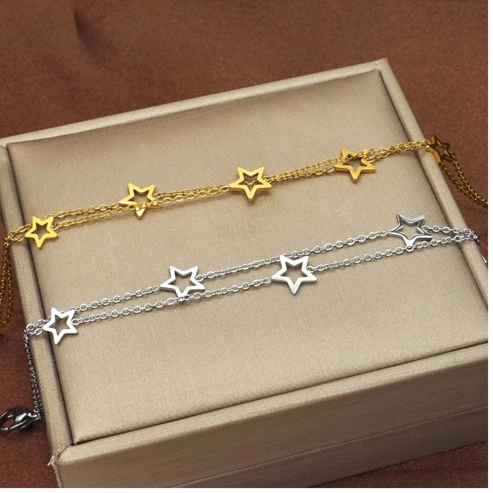 Bracelet Multi Étoile argenté
