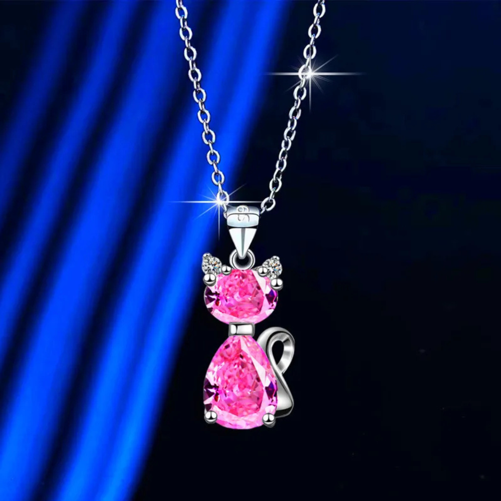 Collier Chat Diamant strass