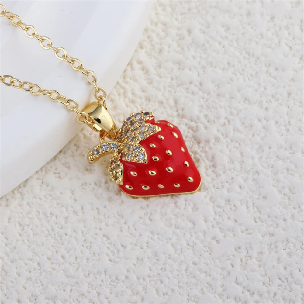 Collier Fraise or