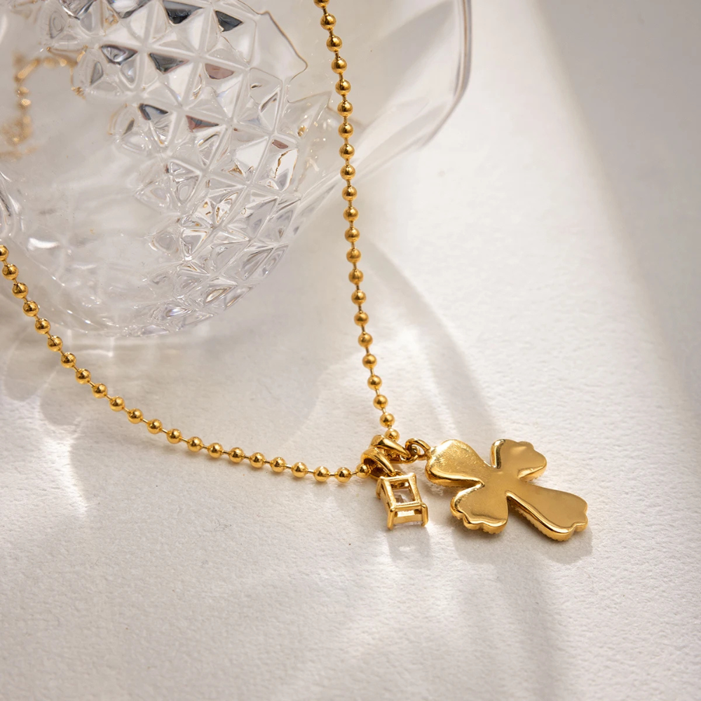 Collier Croix Vintage diamant
