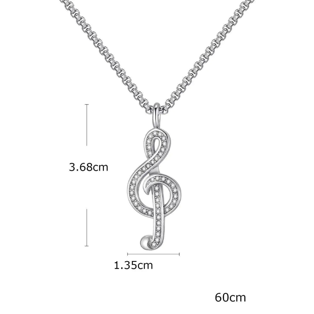 Collier Clé de Sol Homme strass