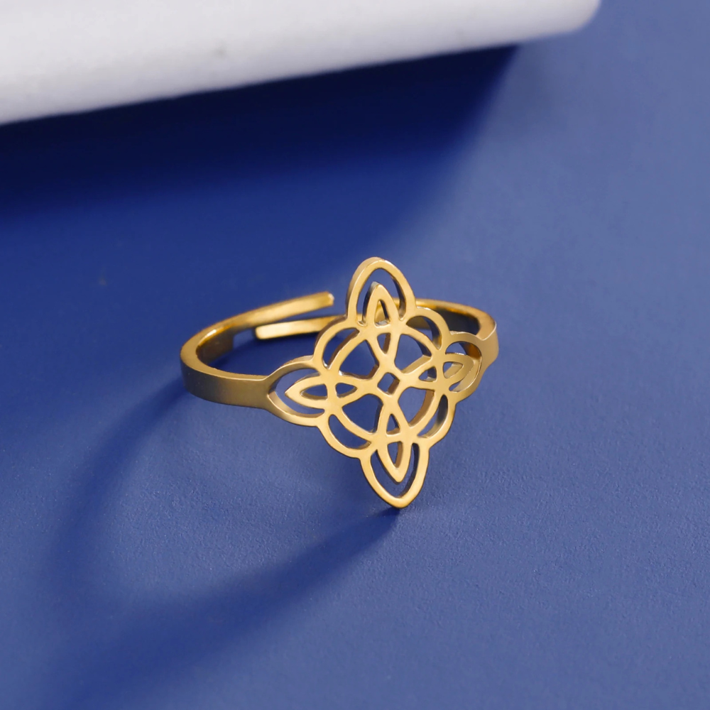 Bague Infini Celtique acier doré