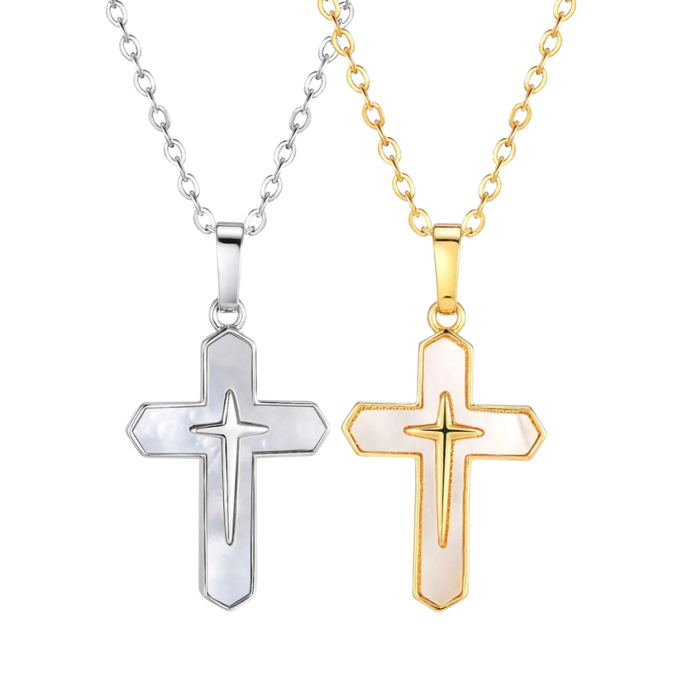 Collier Croix Nacre Femme