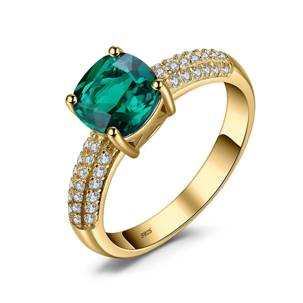 Bague de Fiançailles Diamant Vert