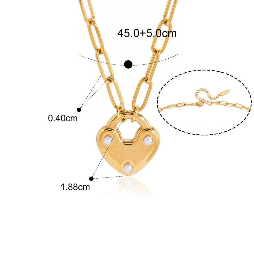 Double Collier Clé & Coeur Cadenas couple