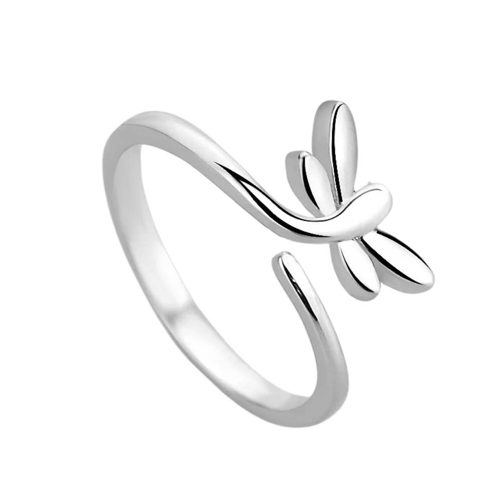 Bague Libellule Argent ouverte
