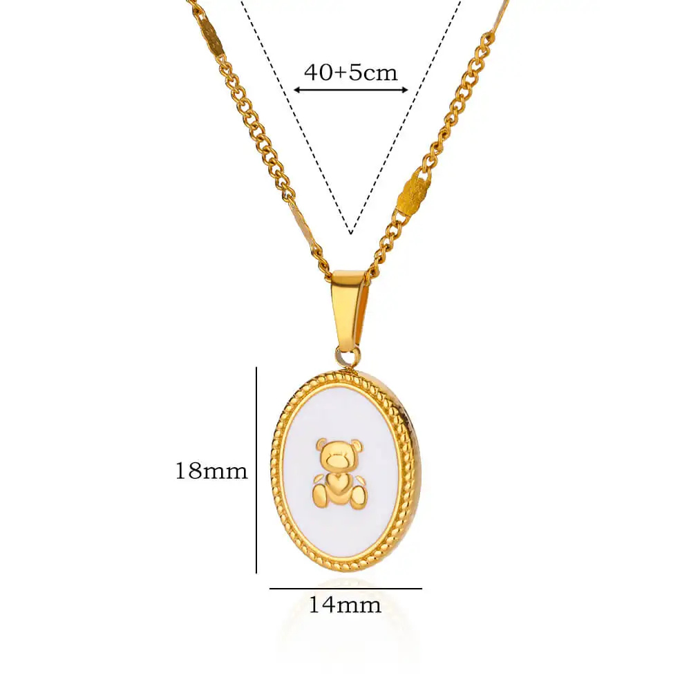 Collier Nounours Nacre or