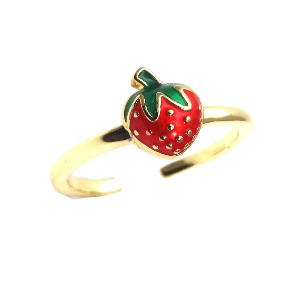 Bague Dorée Fraise