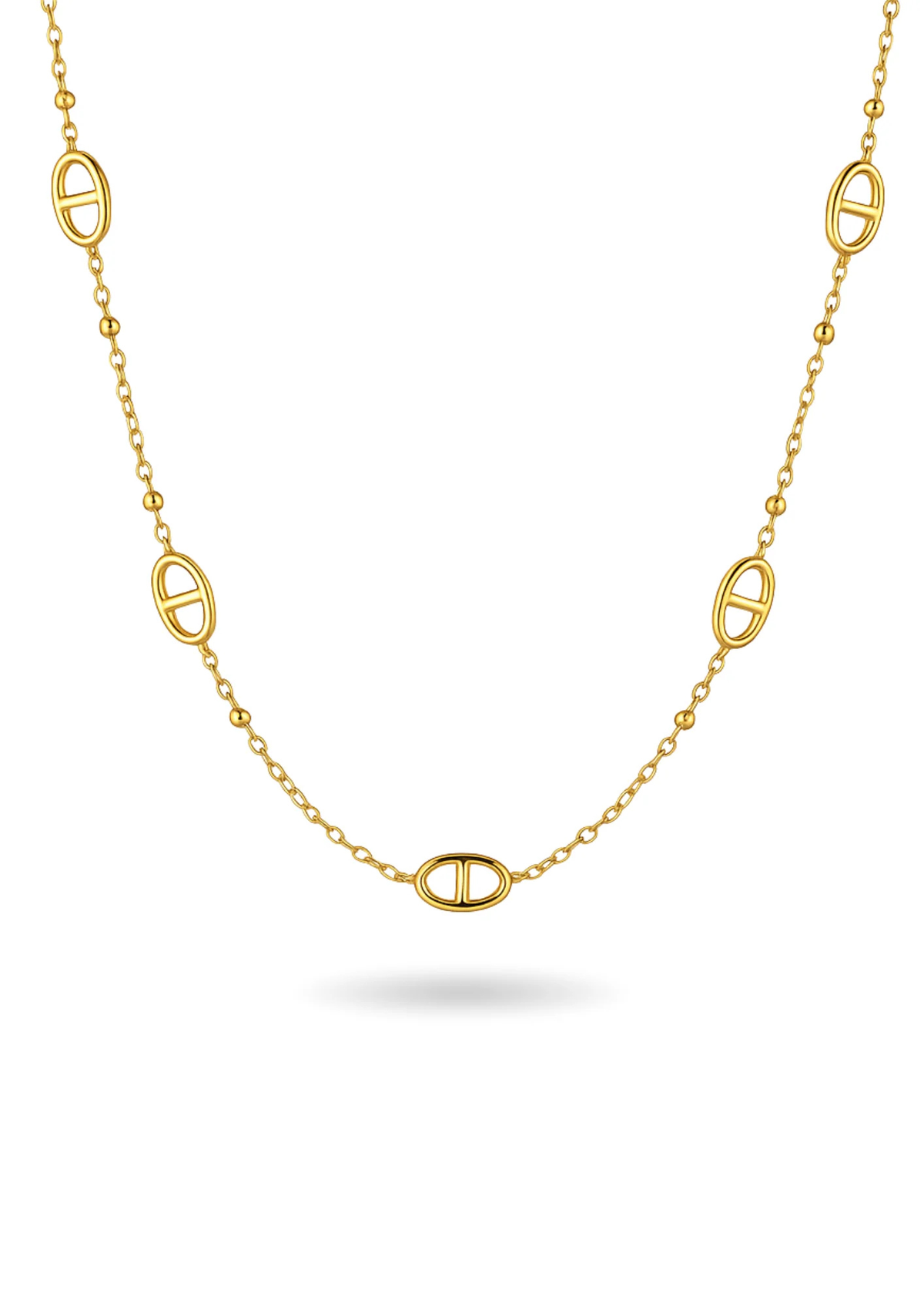 Collier Maille Marine Acier Inoxydable or