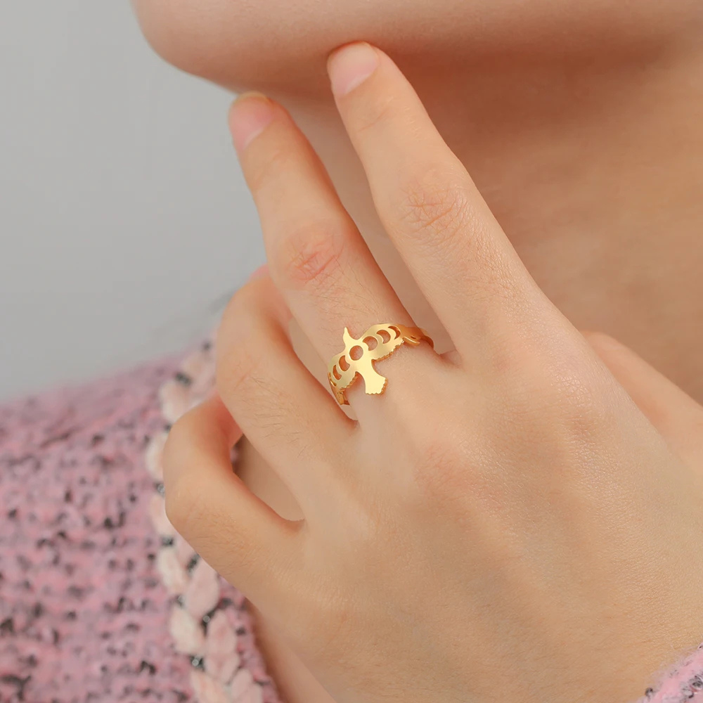 Bague Aigle Lune femme