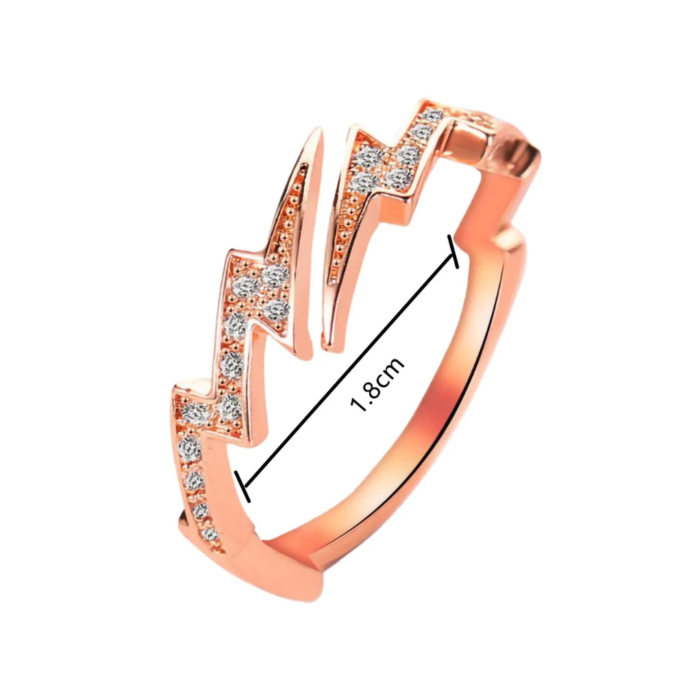 Bague Éclair Rose strass