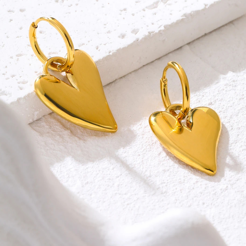 Boucles d'Oreilles Créoles Cœur pas cher