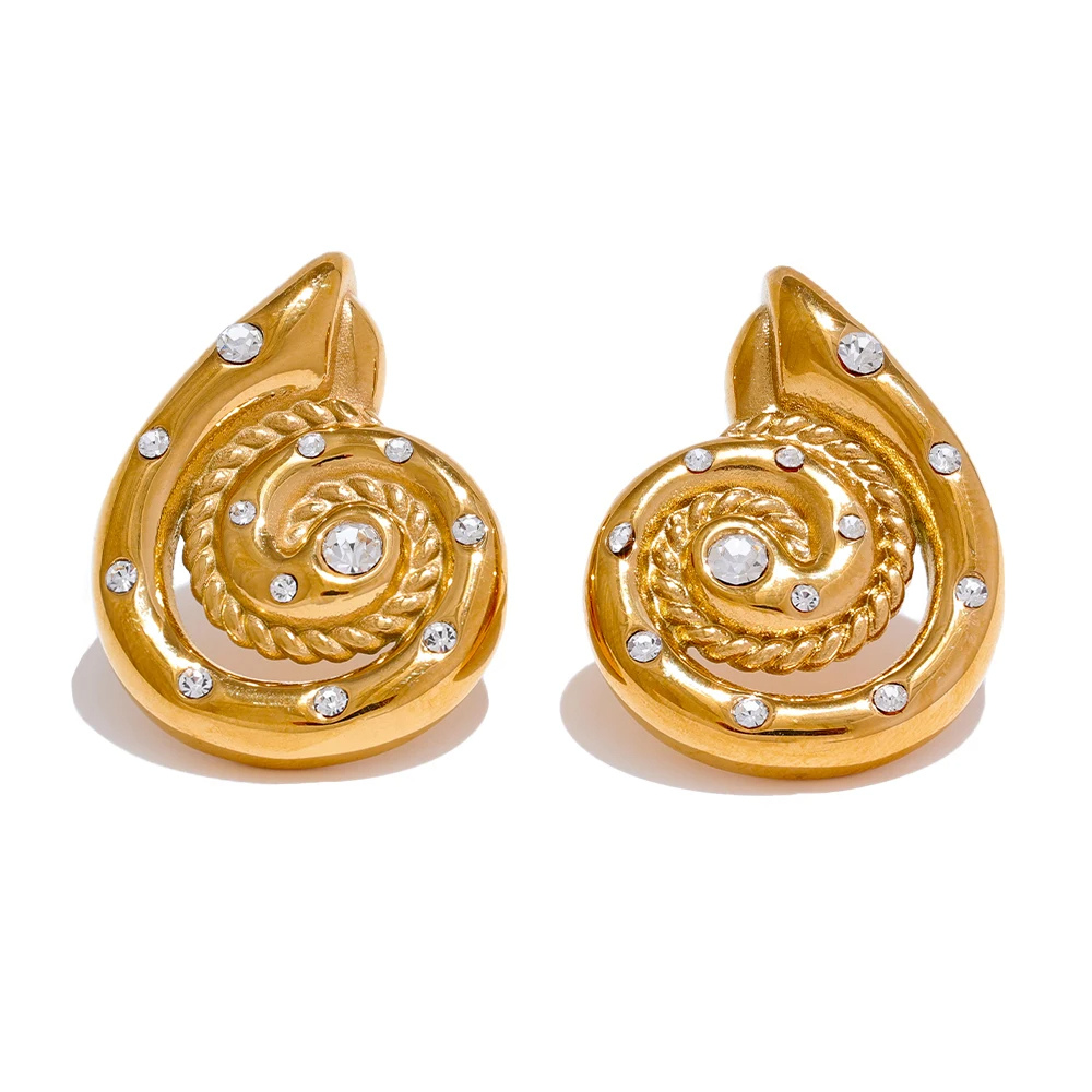 Boucles d'Oreilles Coquillage Spirale