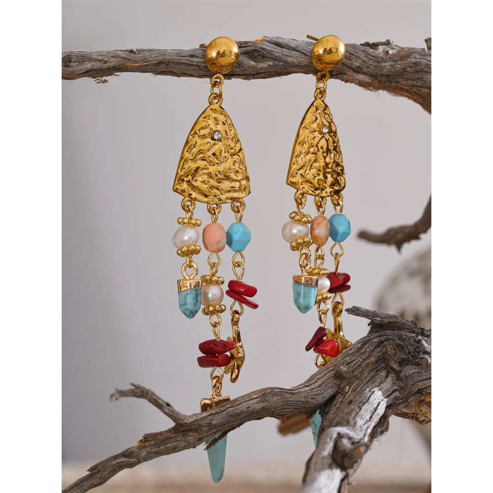 Boucles d'Oreilles Coquillage Originale pas cher