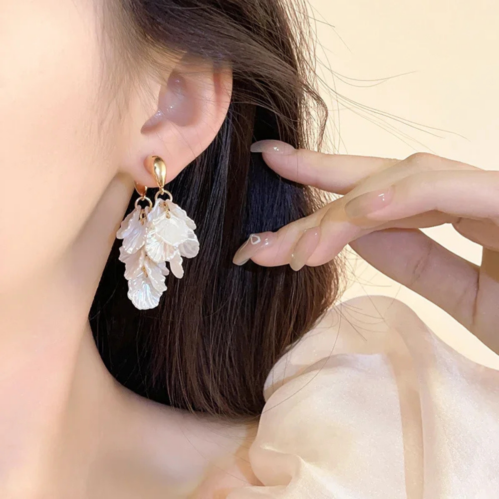 Boucles d'Oreilles Pétale Coquillage
