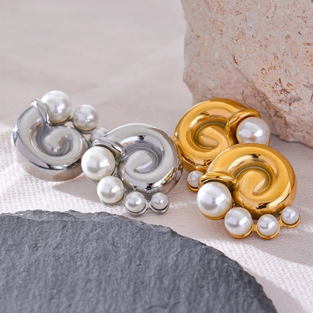 Boucles d'Oreilles Coquillage Design pas cher