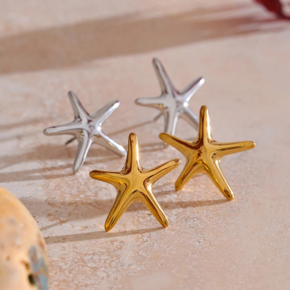 Boucles d'Oreilles Étoile de Mer Femme pas cher