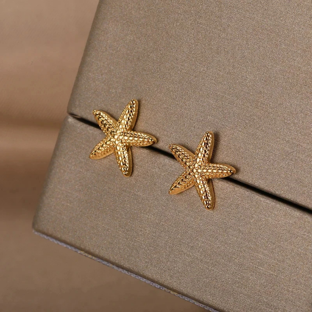 Boucles d'Oreilles Mini Étoile de Mer pas cher