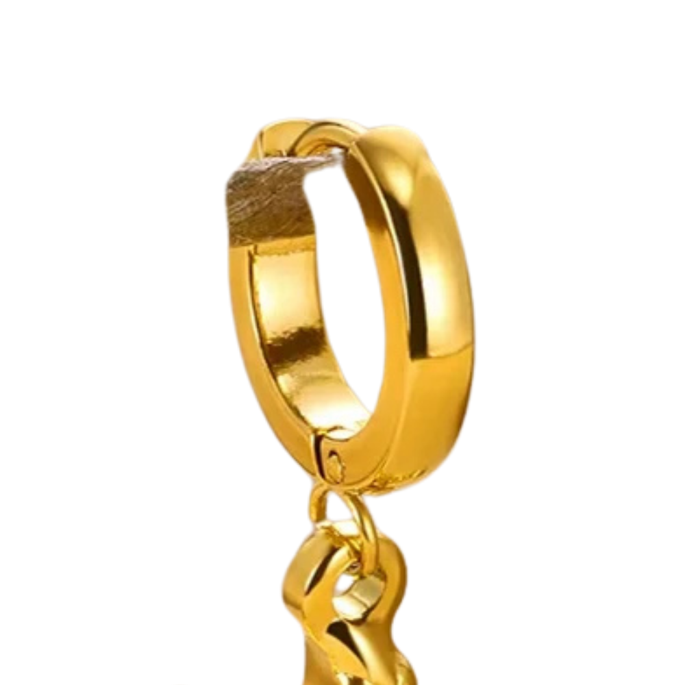 Boucles d'Oreilles Créoles Pendentif Étoile de Mer pas cher