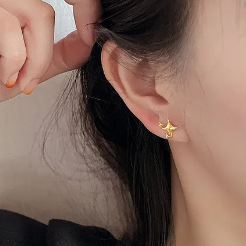 Boucles d'Oreilles Étoile Céleste