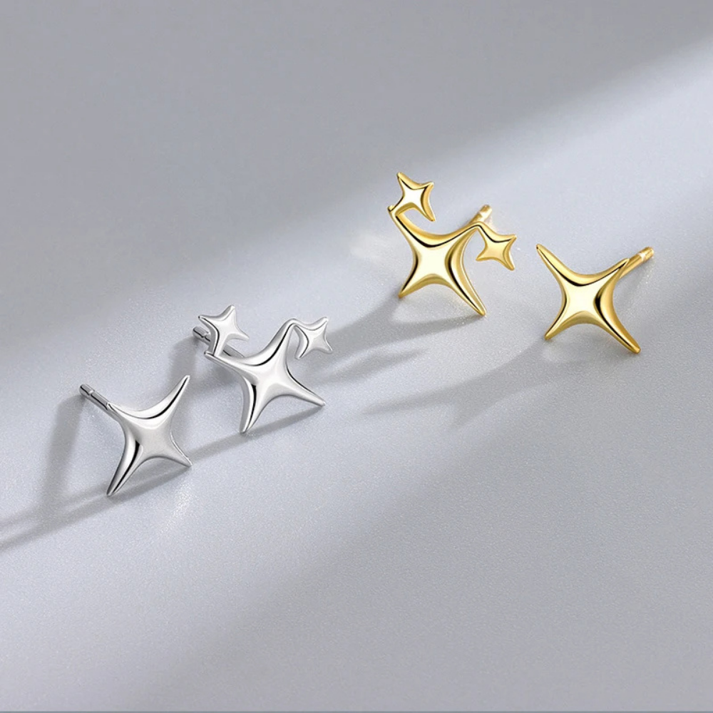 Boucles d'Oreilles Étoile Céleste pas cher