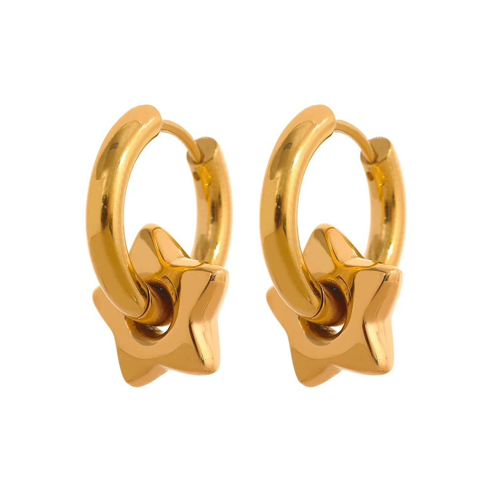 Boucles d'Oreilles Étoile Minimaliste