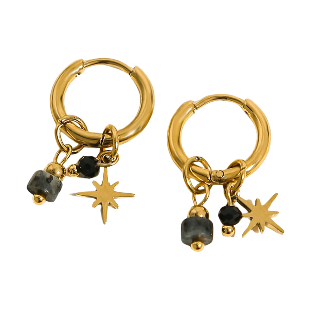 Boucles d'Oreilles Mini Créole Étoile