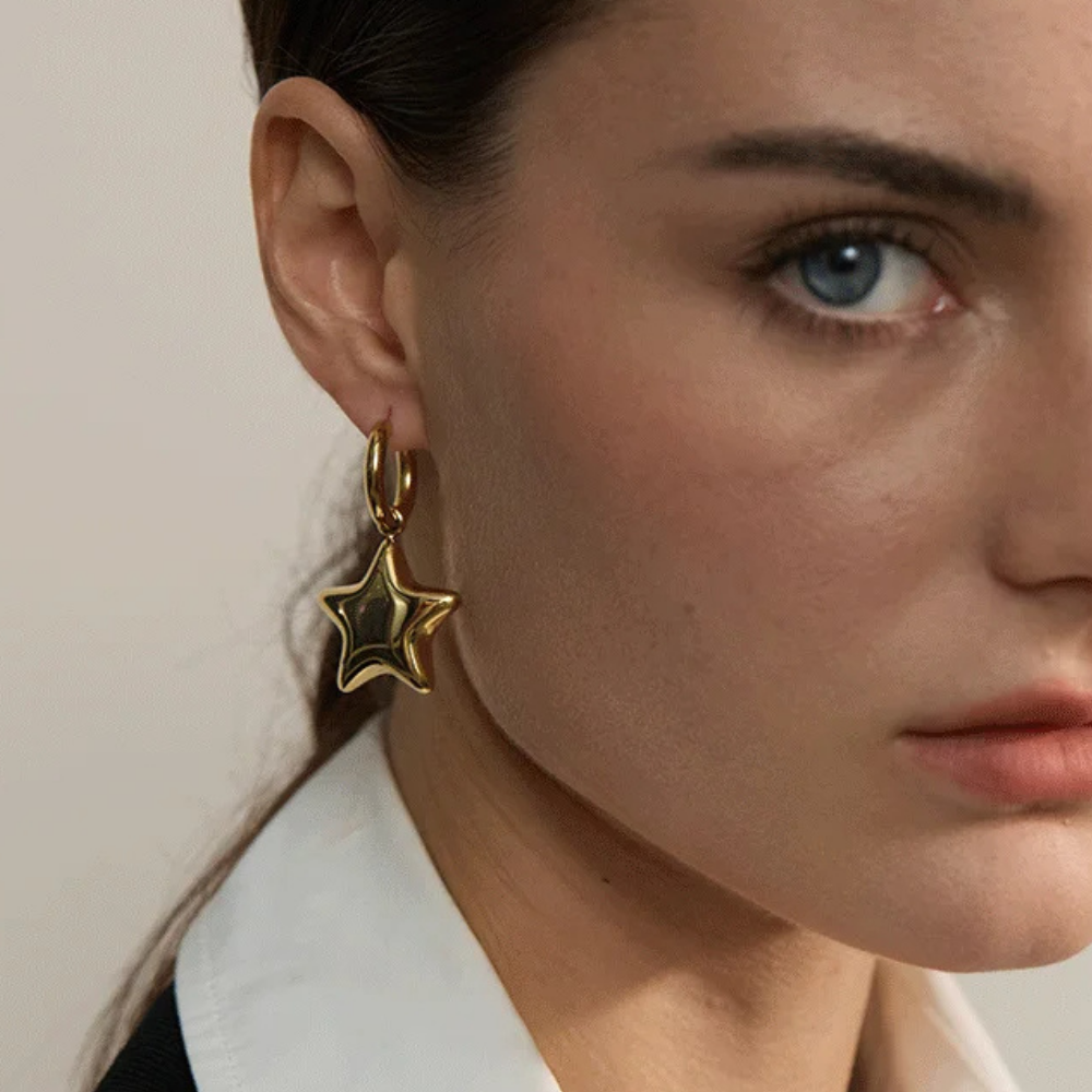 Boucles d'Oreilles Breloque Étoile