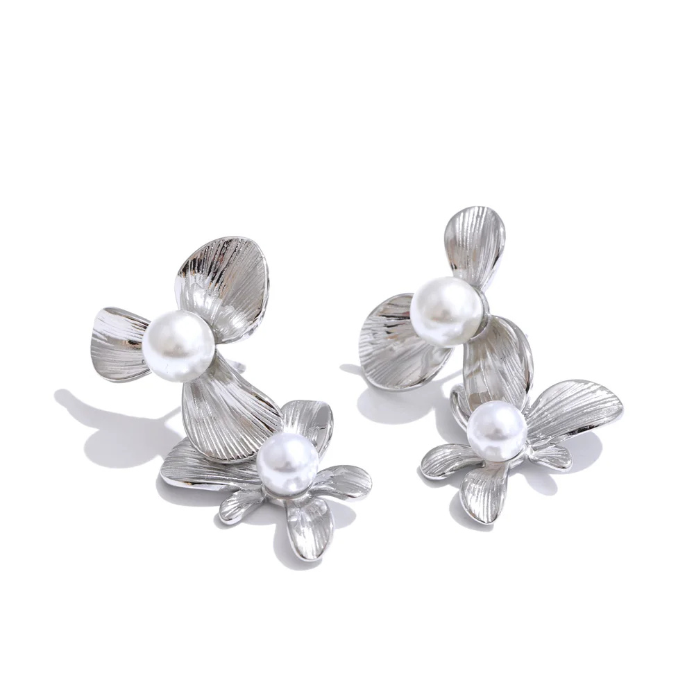 Boucles d'Oreilles Fleur Élégante pas cher